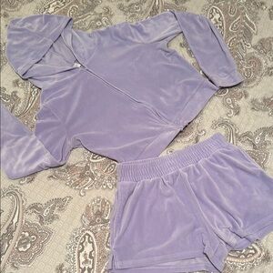 Lavender Velour Women's Sleepwear Set